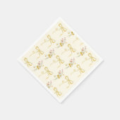 イエローボウ夏ワイルドフラワーベビーシャワー スタンダードカクテルナプキン (角)