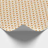 イエローボタニカルサンフラワーグリーン大事な行事 ラッピングペーパー (角)