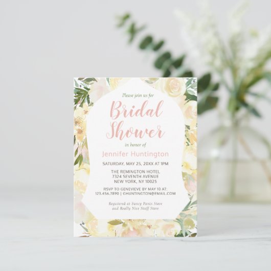 イエローボホエレガントブライダルシャワー招待 招待状 (スタンド正面)