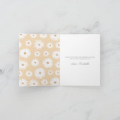 イエローボホデイジーフローラガールベビーシャワー サンキューカード (内部)