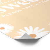 イエローボホデイジーベビーシャワーベビーは甘い ポスター (角)