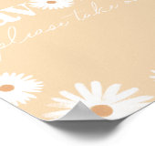 イエローボホデイジー誕生日パーティー好意サイン ポスター (角)