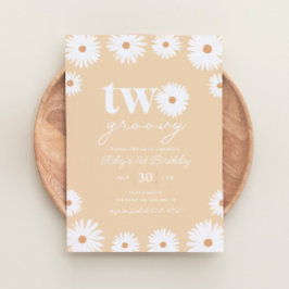 イエローボホデイジー2グルーヴィー2nd誕生日パーティー 招待状