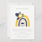 イエローボホフローラレインボーベビー発表 サンキューカード (正面)