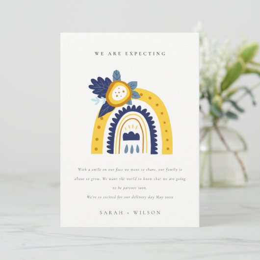 イエローボホフローラレインボーベビー発表 サンキューカード (スタンド正面)