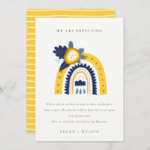 イエローボホフローラレインボーベビー発表 サンキューカード (正面/裏面)