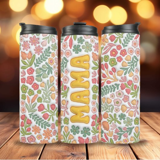 イエローボホフローラ3Dママ タンブラー