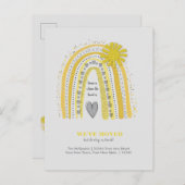 イエローボホーレインボー引っ越しました発表 ポストカード (正面/裏面)