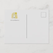 イエローボホーレインボー引っ越しました発表 ポストカード (裏面)