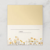 イエローボホーワイルドフラワー結婚フローラ プレイスカード (外部開封)