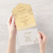 イエローボホ結婚ズ オールインワン招待状 (貼ってはがせる)