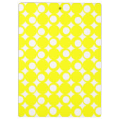 イエローボモダンールデザインとカスタム文字 クリップボード (裏面)