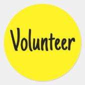 イエローボランティア ラウンドシール (正面)