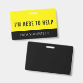 イエローボランティ救済アー バッジ (正面&裏面)