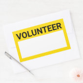 イエローボランティ空白のア 長方形シール (封筒)