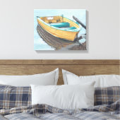 イエローボートの色鉛筆スケッチ キャンバスプリント (インサイチュ (寝室))
