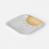 イエローボーホサンシャインベビーシャワー紙プレート ペーパープレート (傾斜あり)