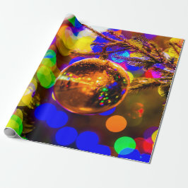 イエローボール、ラ輝くイト ラッピングペーパー