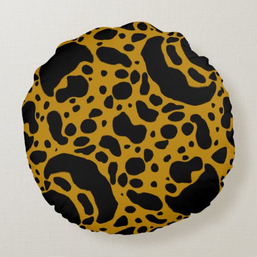 イエローポイズンダーツカエル ラウンドクッション (裏面)