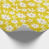イエローポインセチア |フェスティバル休日クリスマス ラッピングペーパー (角)