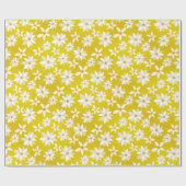 イエローポインセチア |フェスティバル休日クリスマス ラッピングペーパー (フラット)