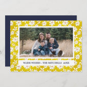 イエローポインセチア |横カスタム景休日の写真 シーズンカード (正面/裏面)