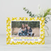 イエローポインセチア |横カスタム景休日の写真 シーズンカード (スタンド正面)