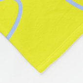 イエローポップコーンアニメテディベア フリースブランケット (角)