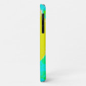 イエローポピーとホットピンクセンターターコイズ Case-Mate iPhoneケース (裏面/左)