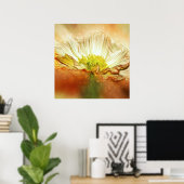 イエローポピーのフラワーポスター ポスター (ホームオフィス)