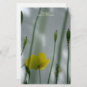 イエローポピーの影3文房具パーソナライズされた 便箋 (正面/裏面)