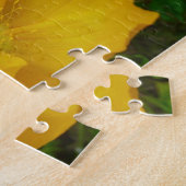 イエローポピーアラスカンワイルドフラワーフローラ ジグソーパズル (側面)