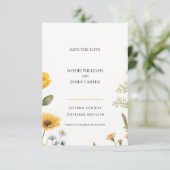イエローポピーシダ植物学的なスコットランドの結婚式 セーブザデート (スタンド正面)