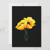 イエローポピースタイリッシュズブライダルシャワー招待 招待状 (裏面)