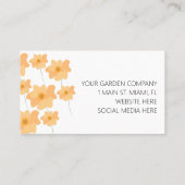 イエローポピーフローラガーデンプラントシッター 名刺 (裏面)