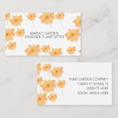 イエローポピーフローラガーデンプラントシッター 名刺 (正面/裏面)