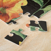 イエローポピー水彩花模様 ジグソーパズル (側面)