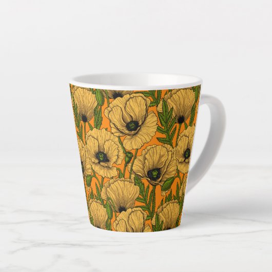 イエローポピー カフェラテマグ (右アングル)