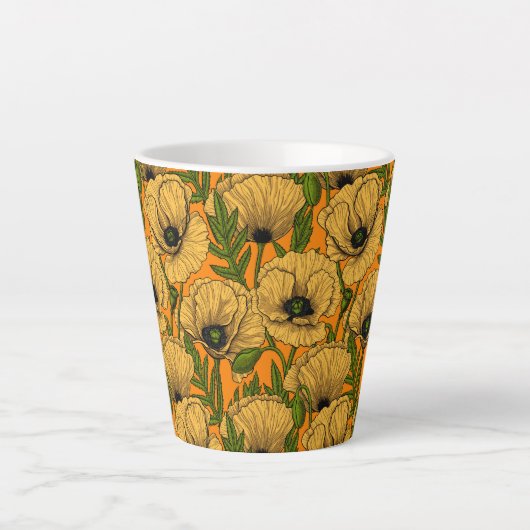 イエローポピー カフェラテマグ (正面)