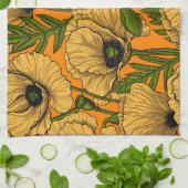 イエローポピー キッチンタオル (折り畳み)