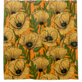 イエローポピー シャワーカーテン (正面)