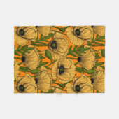 イエローポピー フリースブランケット (正面(横))