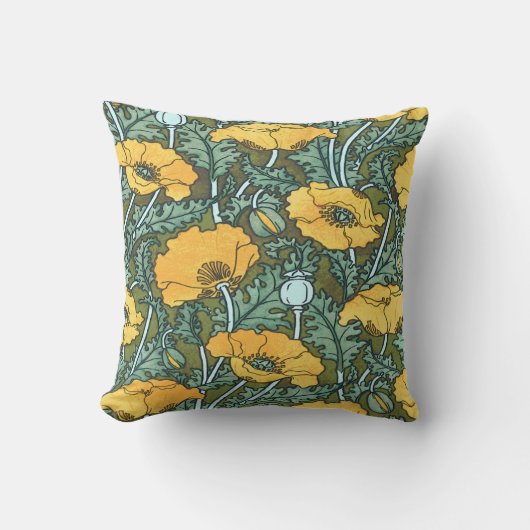 イエローポピー～装飾用クッション/クッション クッション (正面)