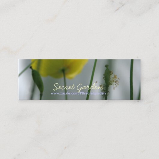 イエローポピーShade 3ミニ名刺 スキニー名刺 (正面)