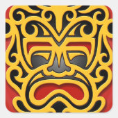 イエローマアステカスク スクエアシール (正面)