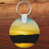 イエローマウンテン湖の夕日 キーホルダー (正面)