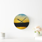 イエローマウントサンセット ラウンド壁時計 (ホーム)