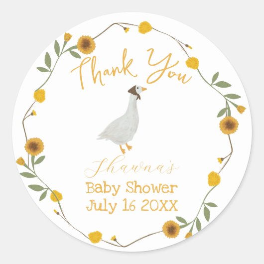 イエローマザーグース子供部屋韻 ラウンドシール (正面)