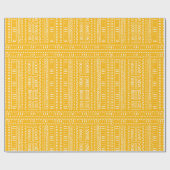 イエローマッドクロス模様包み紙 ラッピングペーパー (フラット)