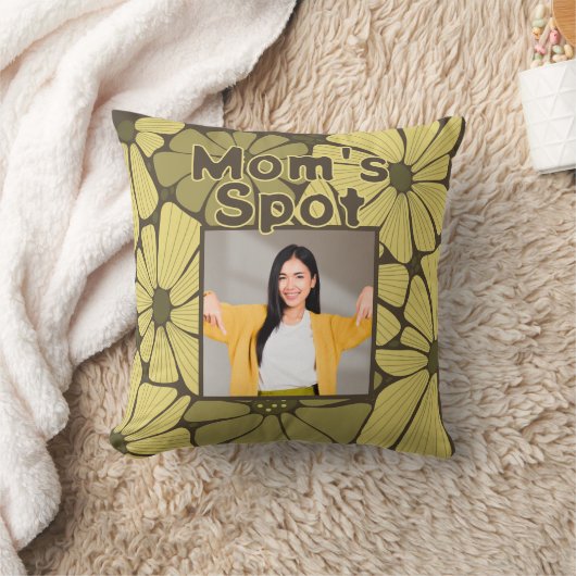 イエローママのスポットソファ写真母の日の贈り物 クッション (ブランケット)